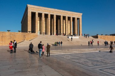 Ankara / Türkiye 22 Ocak 2020 Mustafa Kemal Atatürk 'ün Anitkabir mozolesini ziyaret etti. Anitkabir 'i her yıl 5 milyondan fazla insan ziyaret ediyor.