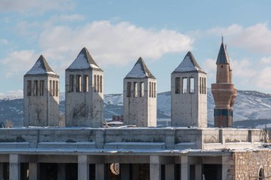 24 Ocak 2020 Sivas / Türkiye Çift minare medrasah Sivas