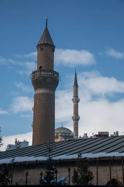 Ledna 2020 Mešita Sivas Turkey Sems Sivasi Square — Stock fotografie