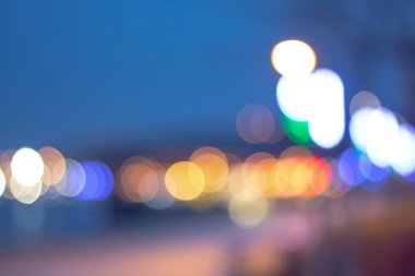Bokeh gece yarısı çekilen ışıklarla yaratıldı.