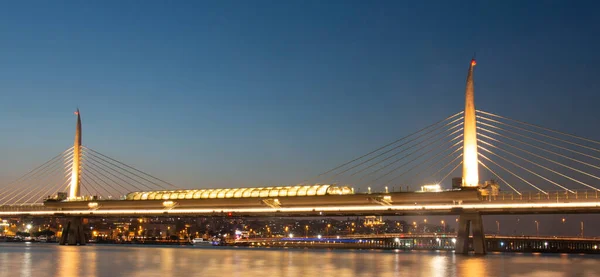 Dezember 2019 Istanbul Türkei Halic Bahn Brücke Und Meer — Stockfoto