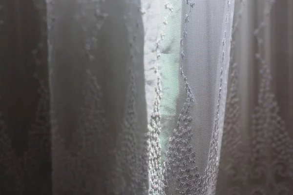 Hanging curtain in the house. Solar heat reflection