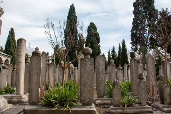 Cementerio Jardín Mezquita Suleymaniye — Foto de Stock