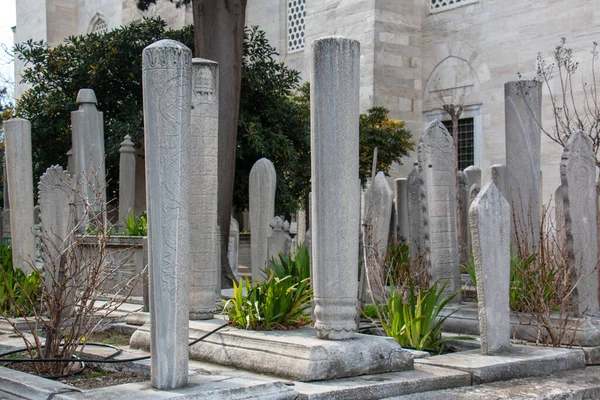 Cementerio Jardín Mezquita Suleymaniye — Foto de Stock