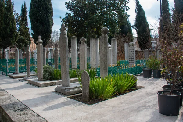 Cementerio Jardín Mezquita Suleymaniye — Foto de Stock
