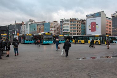 16 Ocak 2020 İstanbul / Türkiye otobüsü Kadıköy 'de durdu