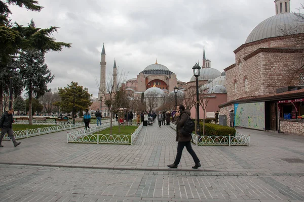 Ιανουαρίου 2020 Κωνσταντινούπολη Τουρκία Sultanahmet Square Αποστάσεως Προβολή — Φωτογραφία Αρχείου