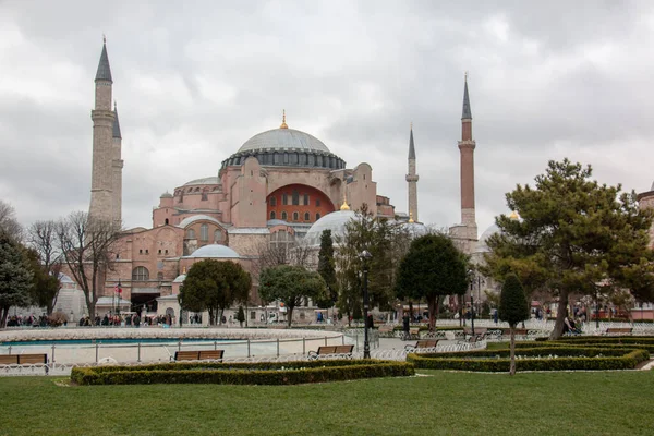 Január 2020 Istanbul Törökország Sultanahmet Square Távolról Nézet — Stock Fotó