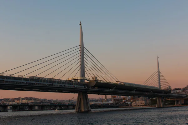 Octubre 2019 Estambul Turquía Estambul Halic Metro Bridge —  Fotos de Stock