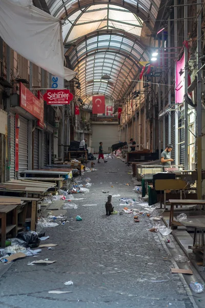 Augustus 2020 Istanbul Turkije Sluiting Van Bazaar District Fatih — Stockfoto