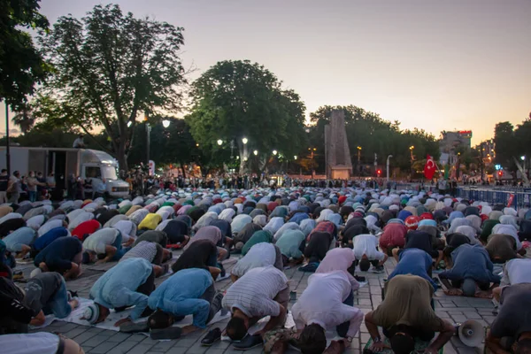 Стамбул Турция Июля 2020 Первая Молитва После Лет Мечети Святой — стоковое фото
