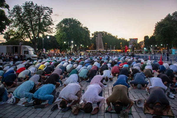 Стамбул Турция Июля 2020 Первая Молитва После Лет Мечети Святой — стоковое фото