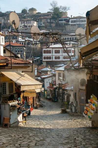 Января 2020 Safranbolu Turkey Beautiful Safranbolu Streets Bazaar — стоковое фото