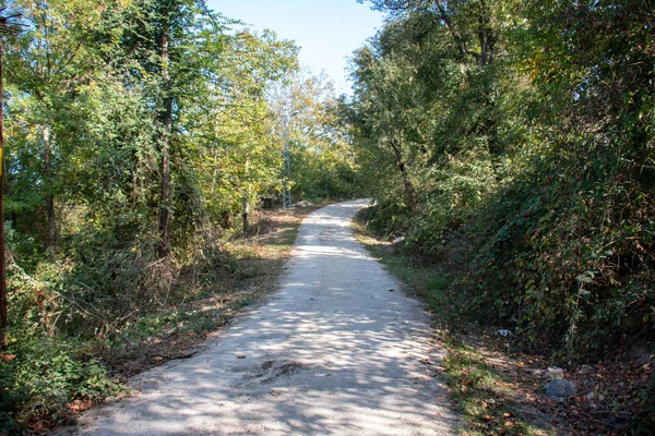 Beautiful Dirt Country Road Houses — Stock Photo, Image