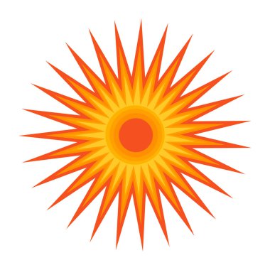 Vektör güneş koleksiyonu. Güneş ışığı izole tasarım sembolü sıcak doğa nesnesi. Güneşli hava, yaz mevsiminin sarı gündoğumu işareti. Düz siluet, parlak, yaz tarzı güneş koleksiyonu.