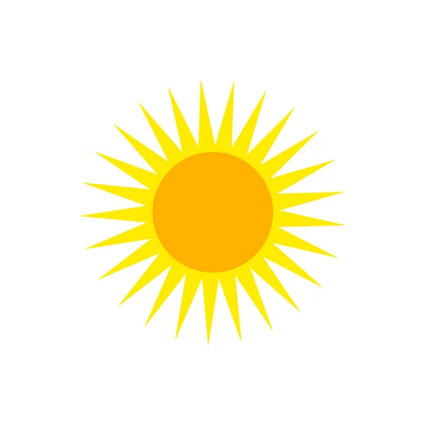 ベクトル太陽のコレクション 太陽光分離設計シンボルホット自然描画オブジェクト 太陽の光の天気のサイン夏の黄色の日の出 フラットシルエット明るく 夏スタイルの太陽コレクション — ストックベクタ