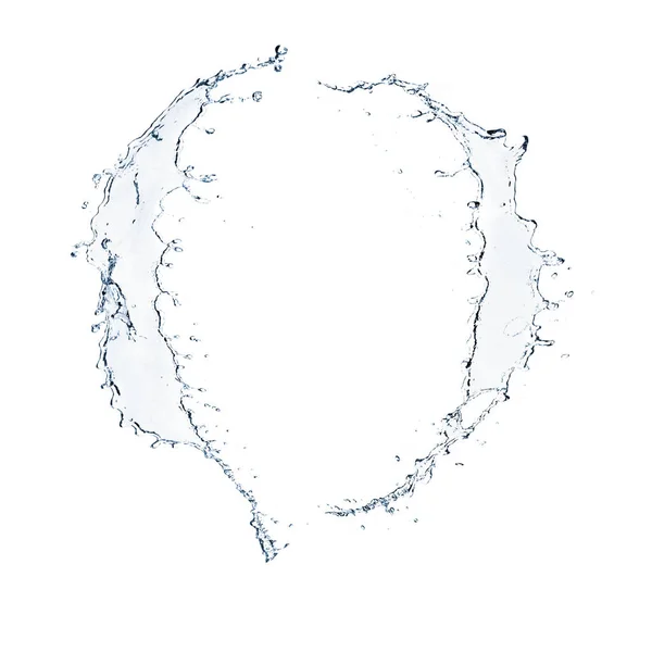 Water splash circle isolated on white background — Stock Photo, Image