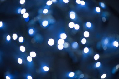 güzel mavi bokeh Noel arka plan.