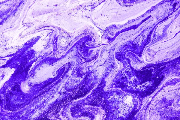 Fluid art festészet absztrakt textúra fehér és lila kétosz. Színösszetétel — Stock Fotó
