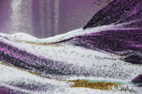 Abstrakte Kunst Hintergrund mit flüssigem und buntem Sand — Stockfoto