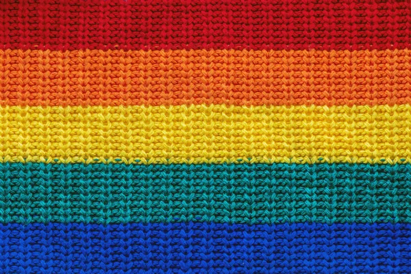 Helder trui patroon in regenboog kleuren. — Stockfoto