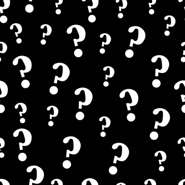 Question Mark Seamless Pattern Black White Seamless Pattern Trendy Pattern — Stock Vector
