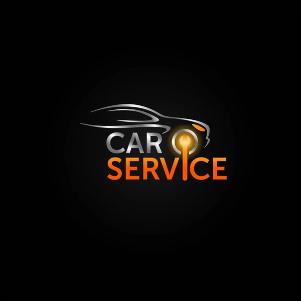 Logotipo de servicio de coche - servicio de reparación de automóviles — Vector de stock