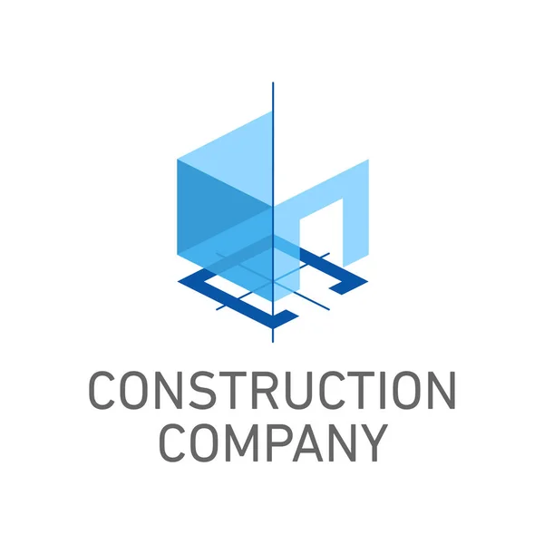 Diseño arquitectónico empresa de construcción logotipo o icono — Vector de stock