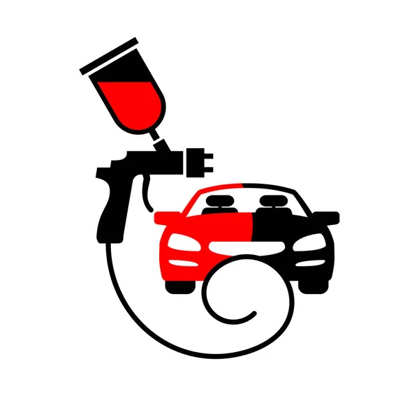 Logotipo da pintura do carro - pintura do automóvel — Vetor de Stock
