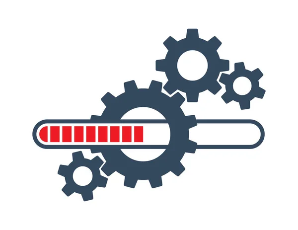 Mise à jour du système - barre de progression ou processus de mise à jour — Image vectorielle