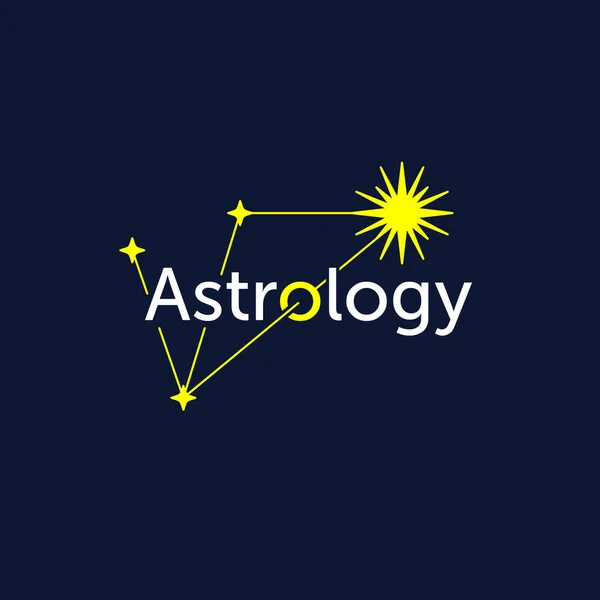 Modelo de logótipo da astrologia — Vetor de Stock