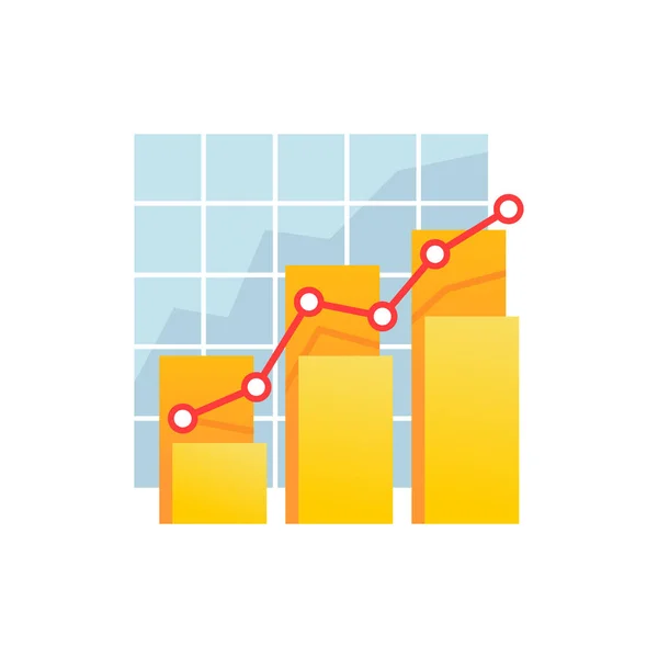 Diagramm-Symbol - Diagramm der Finanzstatistik — Stockvektor