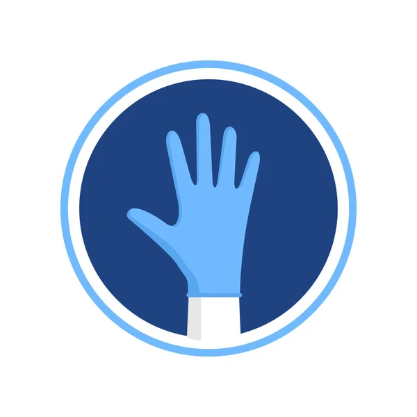 Znak rękawic ręcznych - ŚOI do ochrony bakterii — Wektor stockowy