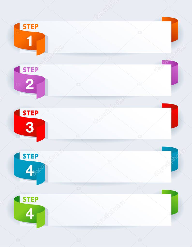 Infographics template for brochure  - 5 steps