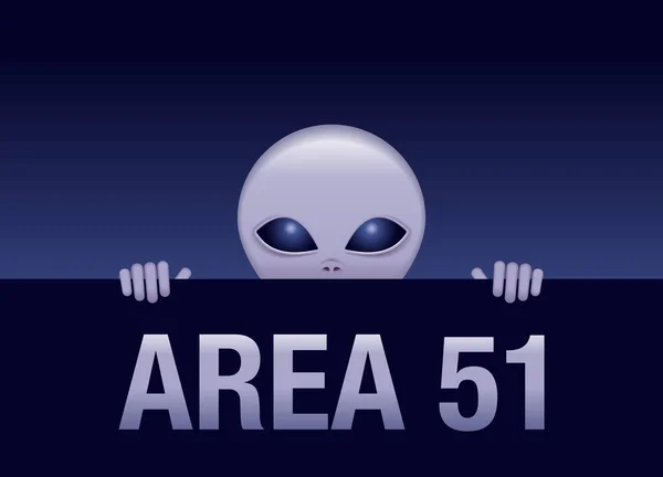 Área 51funny alien —  Vetores de Stock