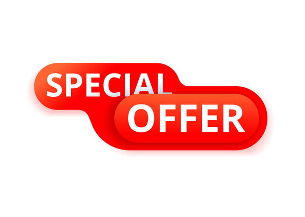 Special offer red rounded button