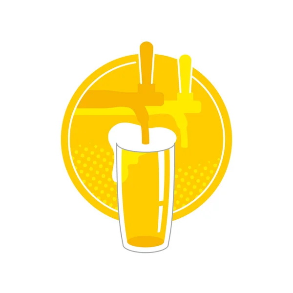 Beer mug and beer tap — Stock Vector