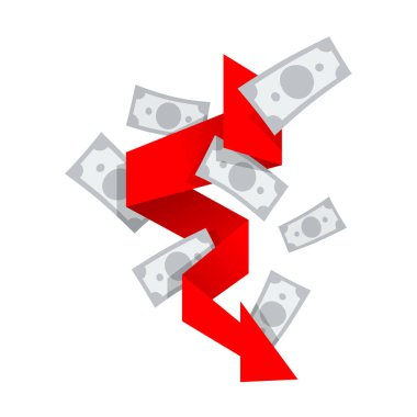 Para birimi çökmesi ve ok aşağı