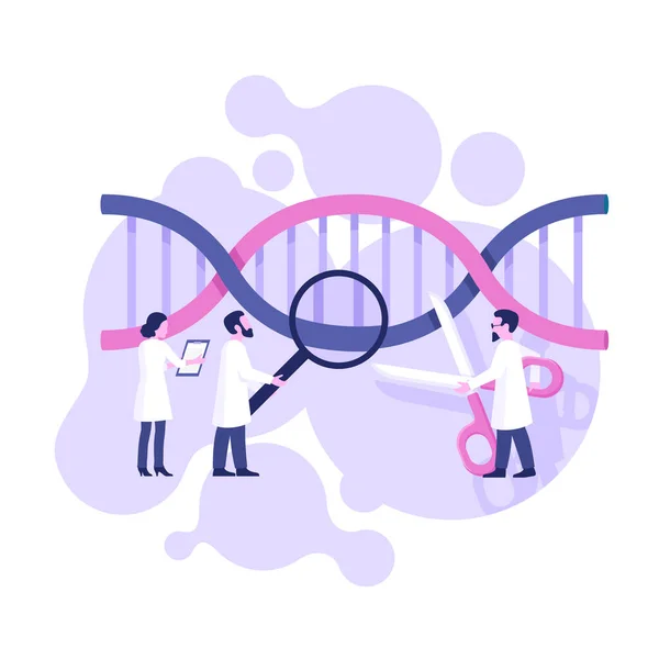 CRISPR Cas9 і група науковців — стоковий вектор