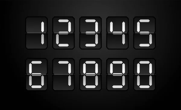Flip Countdown - verbleibende mechanische Zeitanzeige — Stockvektor