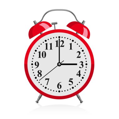 Kırmızı alarm saati - vektör