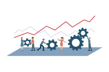 Vites ve grafiği olan insanlar 