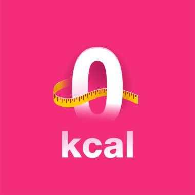 0 kalori diyet gıdası için 0 kcal bayrak