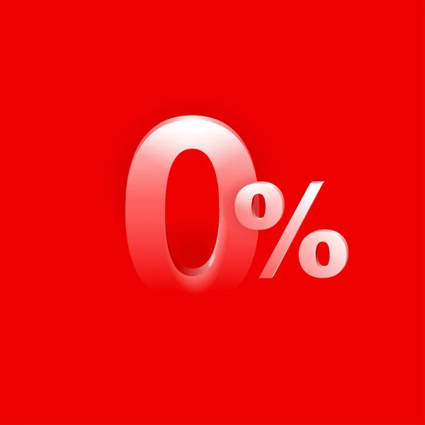 0 - banner comissão de percentis zero — Vetor de Stock