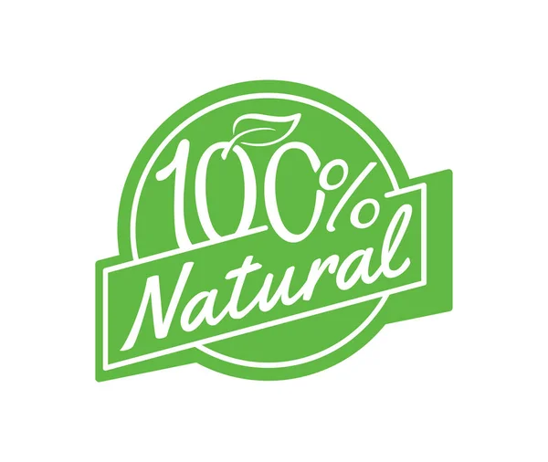 100% carimbo natural — Vetor de Stock