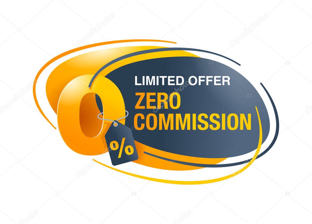 0 zero commission special offer banner template