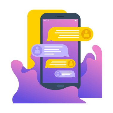 Sohbet mesajlı akıllı telefon