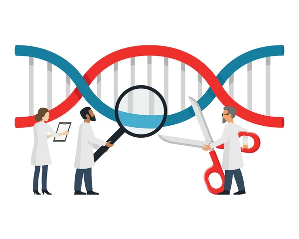 Спіраль генетичної ДНК CRISPR Cas9 — стоковий вектор