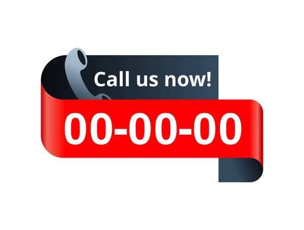 Καλέστε μας nuw web button - πρότυπο για τηλέφωνο — Διανυσματικό Αρχείο