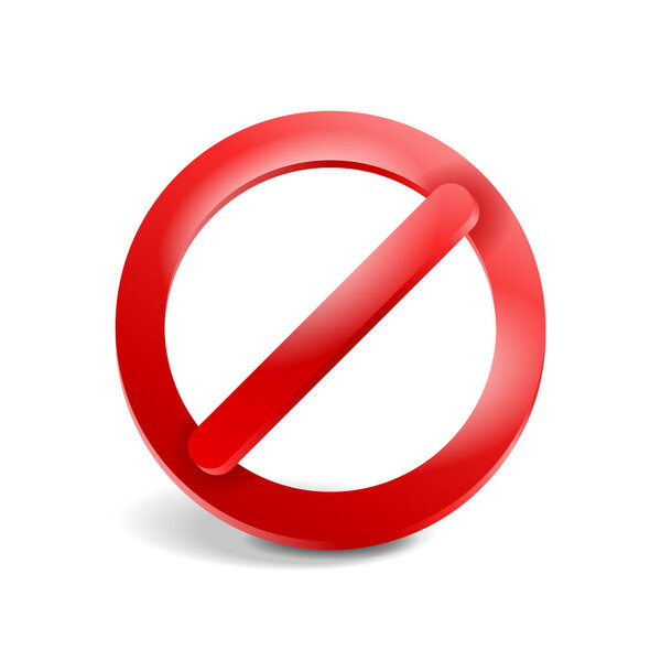 Prohibition sign blank template